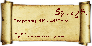 Szepessy Üdvöske névjegykártya